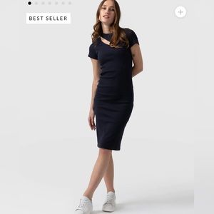 NWT Saint & Sofia Reveal Crew Neck Dress - Navy